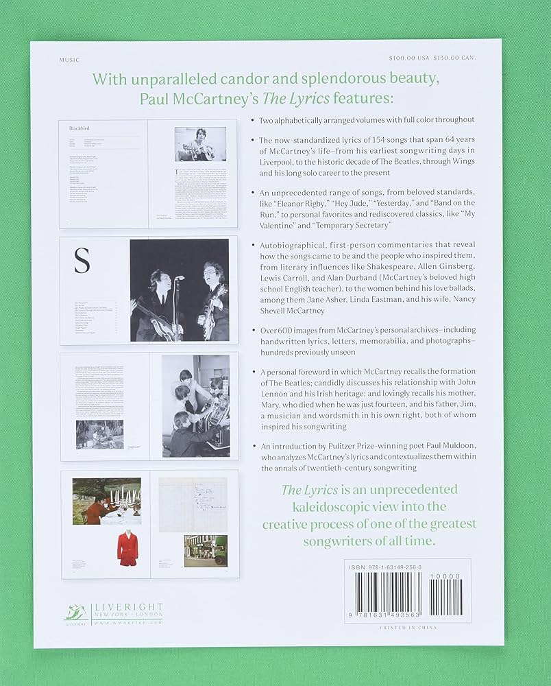 Amazon.com: The Lyrics: 1956 to the Present: 9781631492563